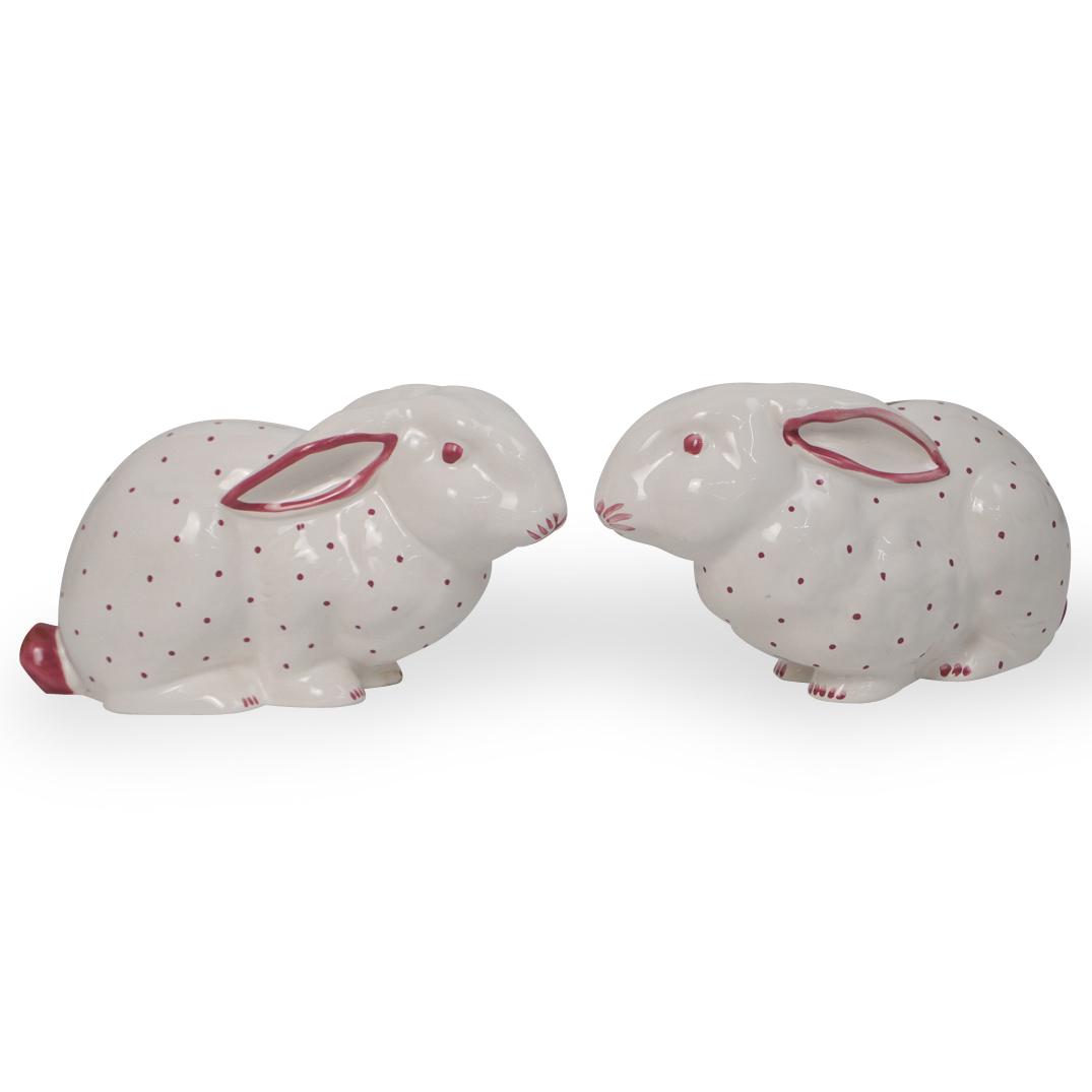 (2Pcs) Tiffany & Co Porcelain Rabbit Piggy Banks (1 of 4)