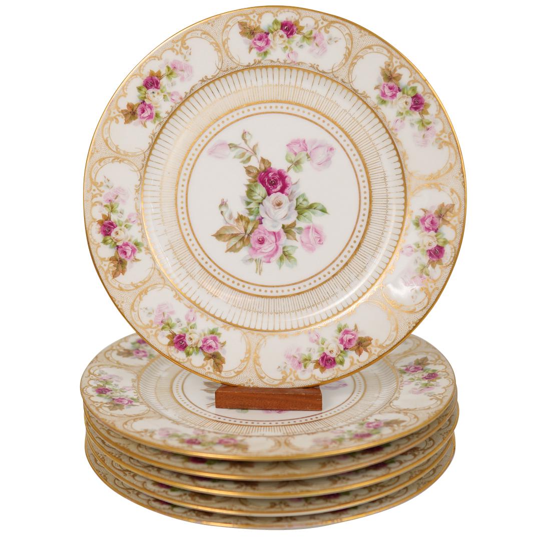 6 Limoges Porcelain Dinner Plates (1 of 4)