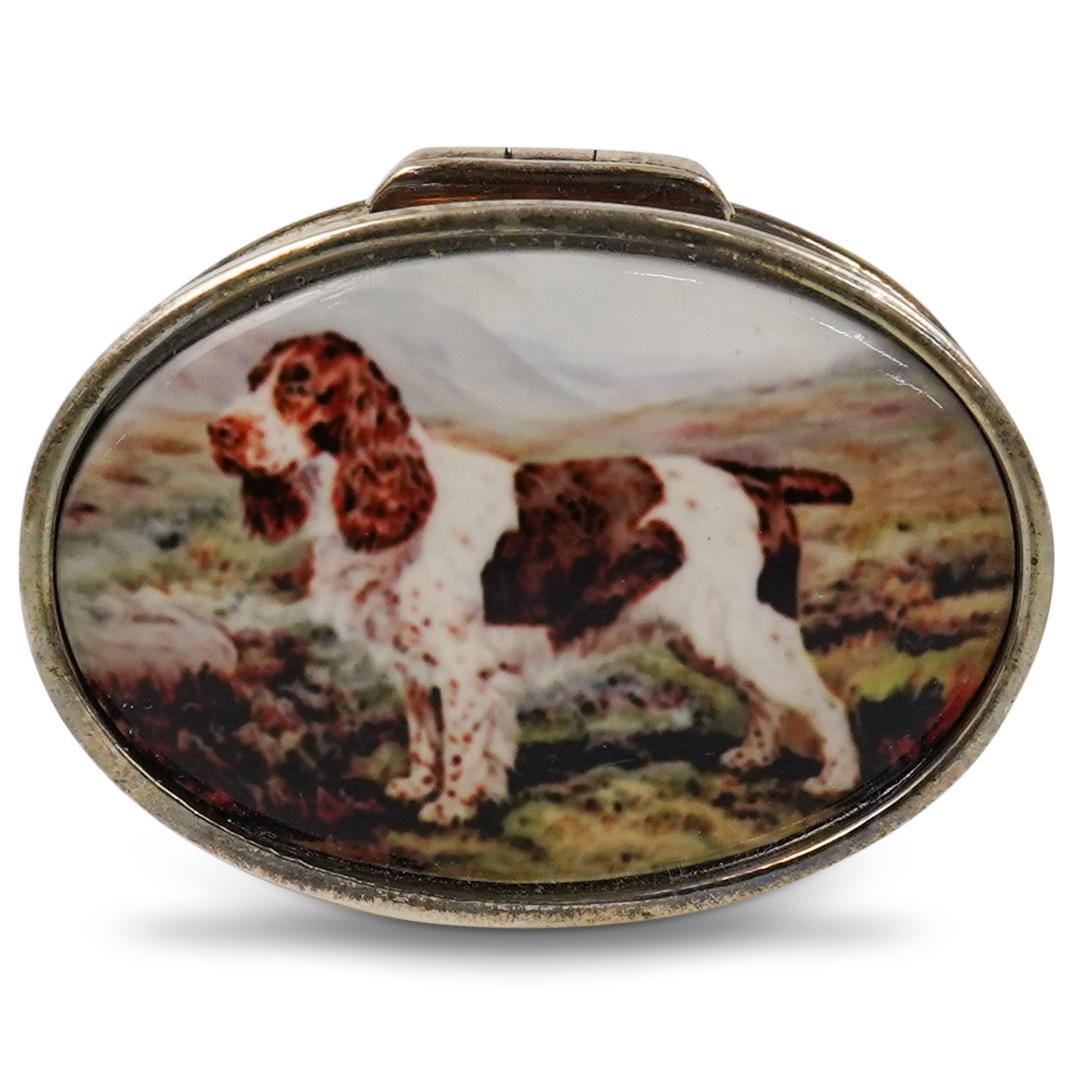 Sterling Silver Enamel Pill Box (1 of 3)