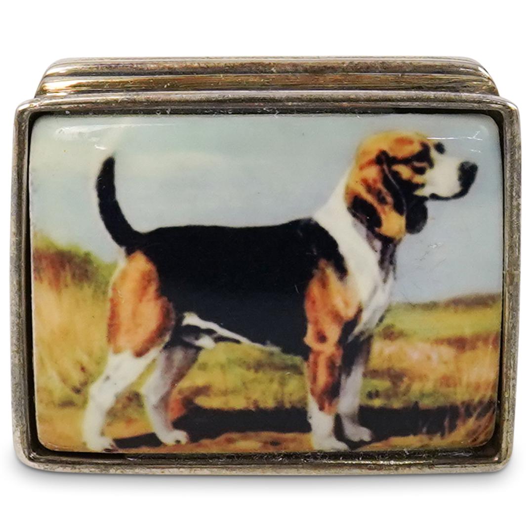 Sterling Silver Enamel Pill Box (1 of 2)