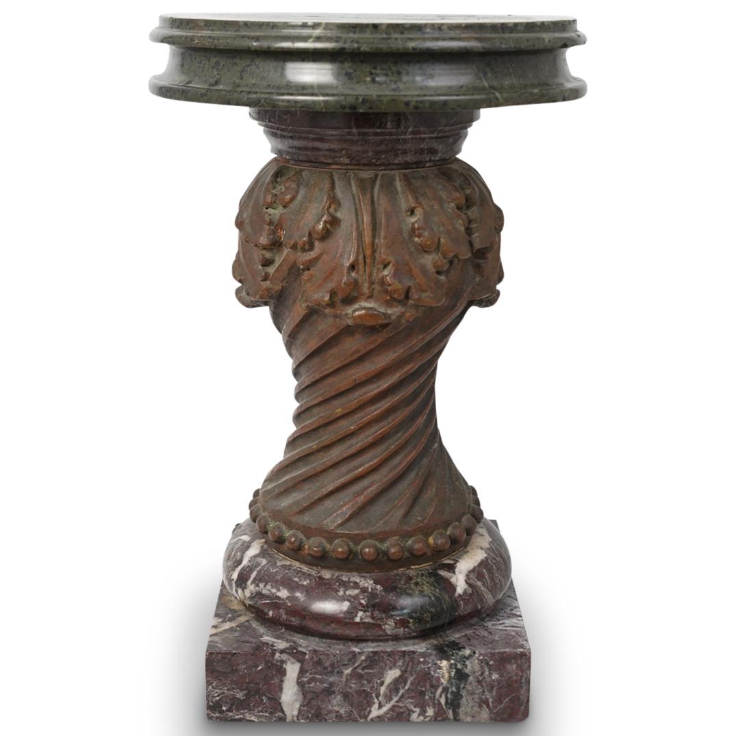 Antique Marble & Composite Pedestal (1 of 4)