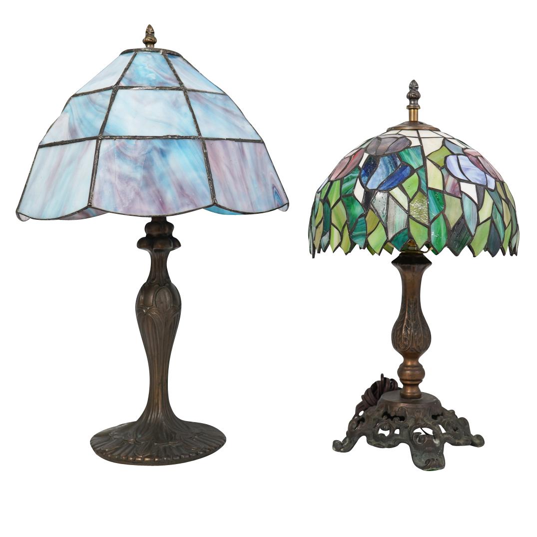 (2 Pc) Stained Glass Table Lamps (1 of 6)