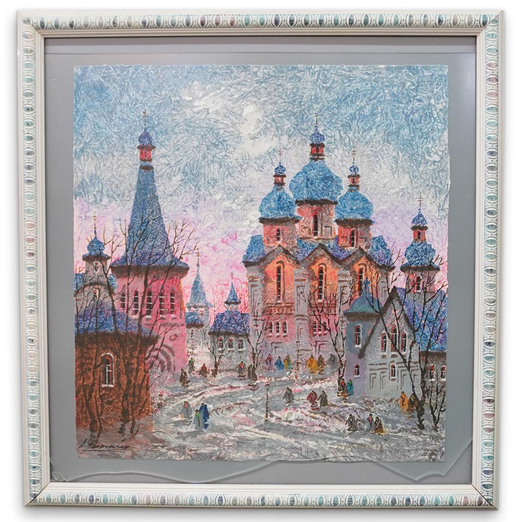 Anatole krasnyansky (b.1930) "Russia Red Sunset" Signed (1 of 4)