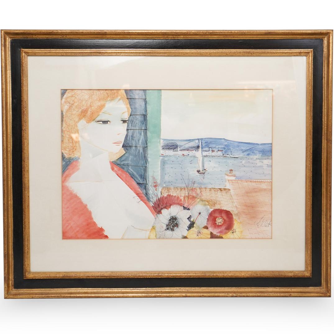 Charles Levier (French,1920-2003) Signed Watercolor (1 of 3)