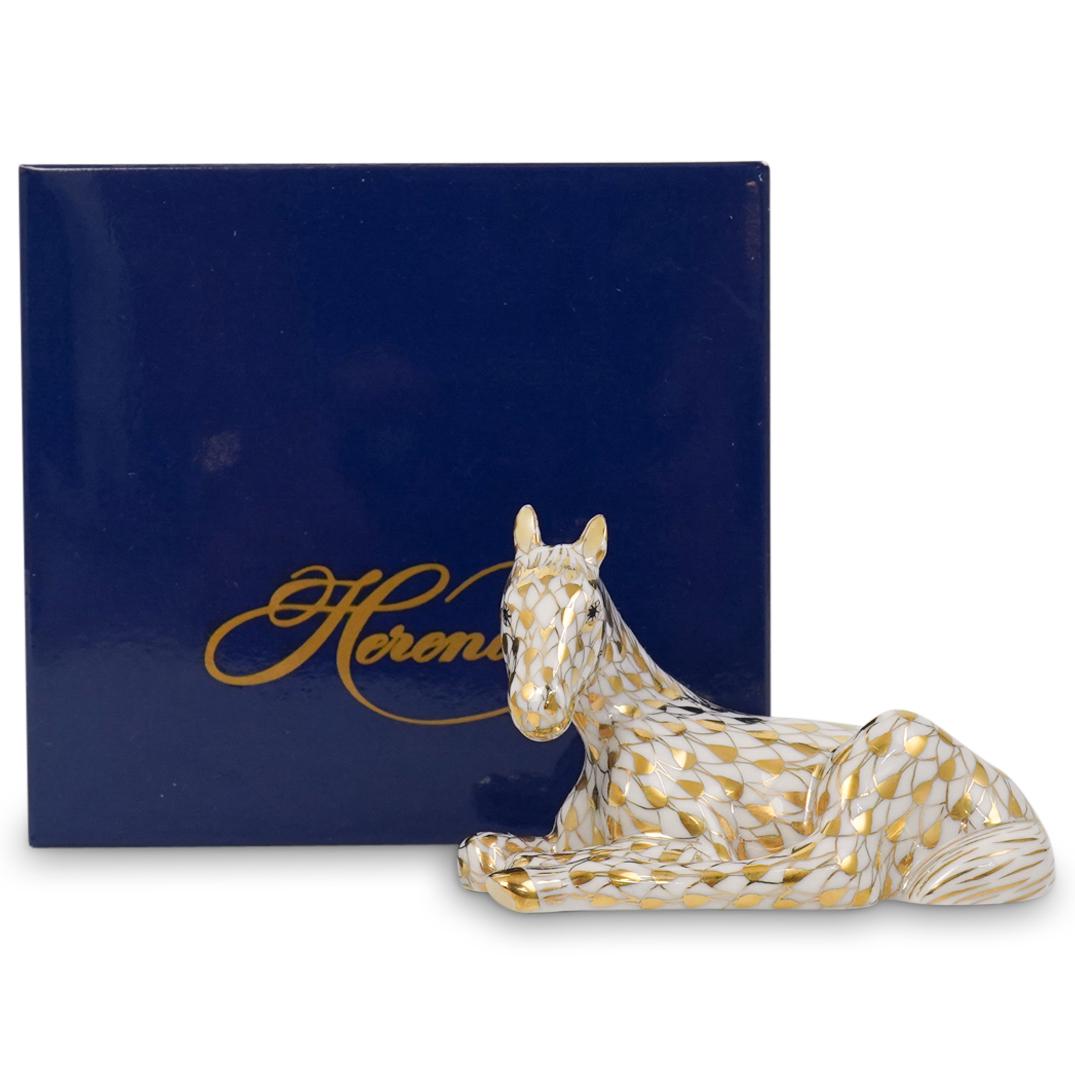 Herend Gilt Porcelain Horse (1 of 3)