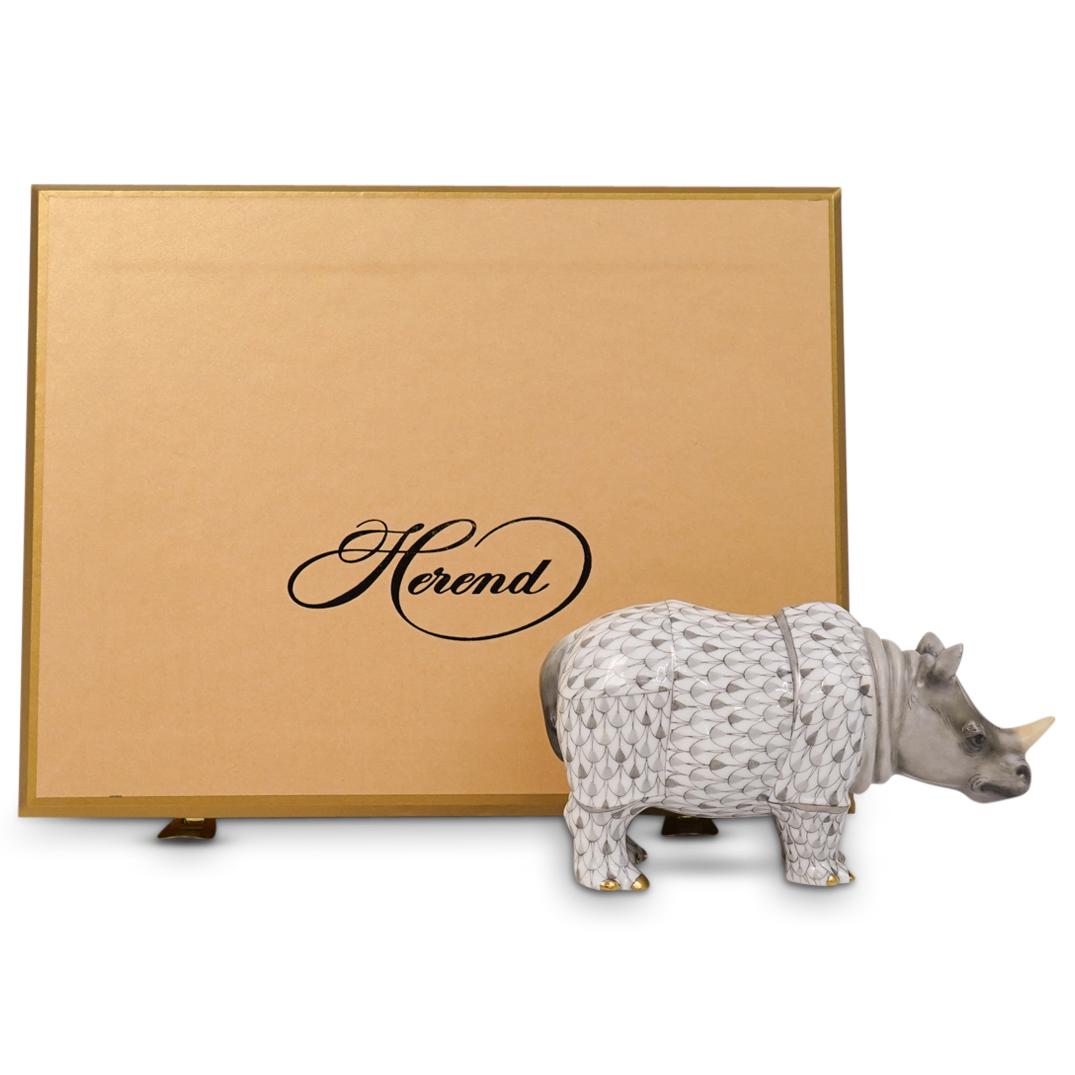 Limited Edition Herend Porcelain Rhino (1 of 7)