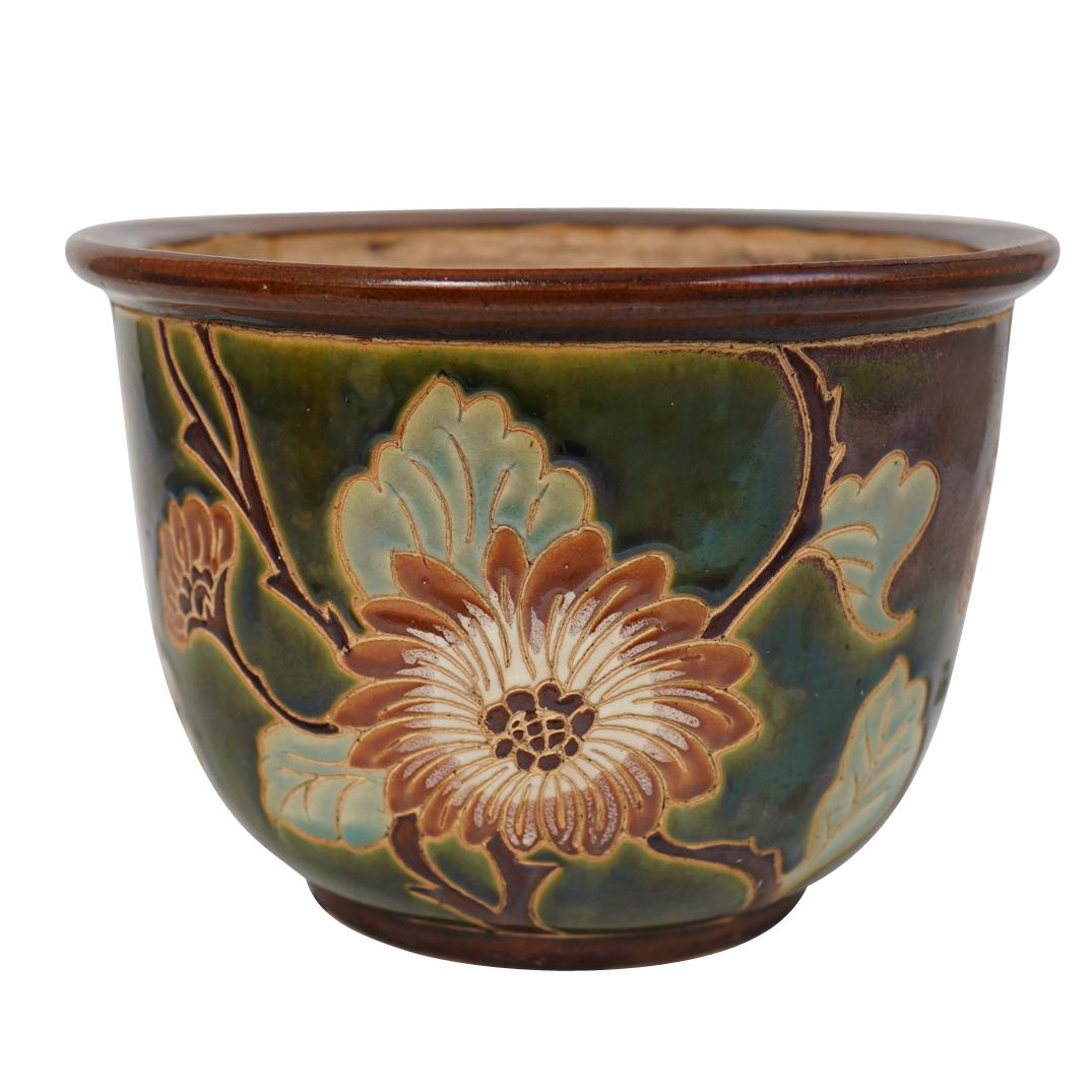 Ceramic Enameled Floral Planter (1 of 4)