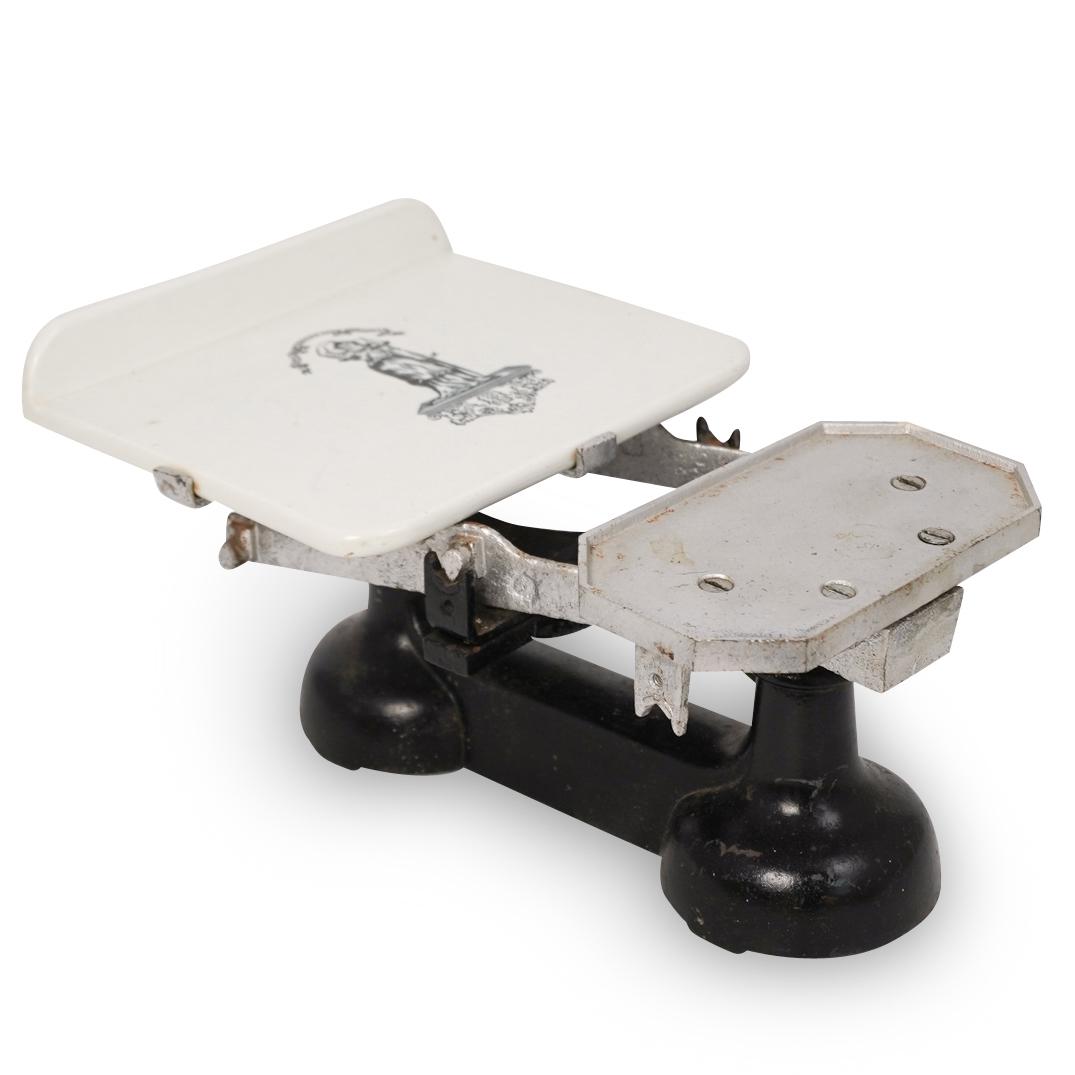 Antique Iron & Stoneware Scale (1 of 4)
