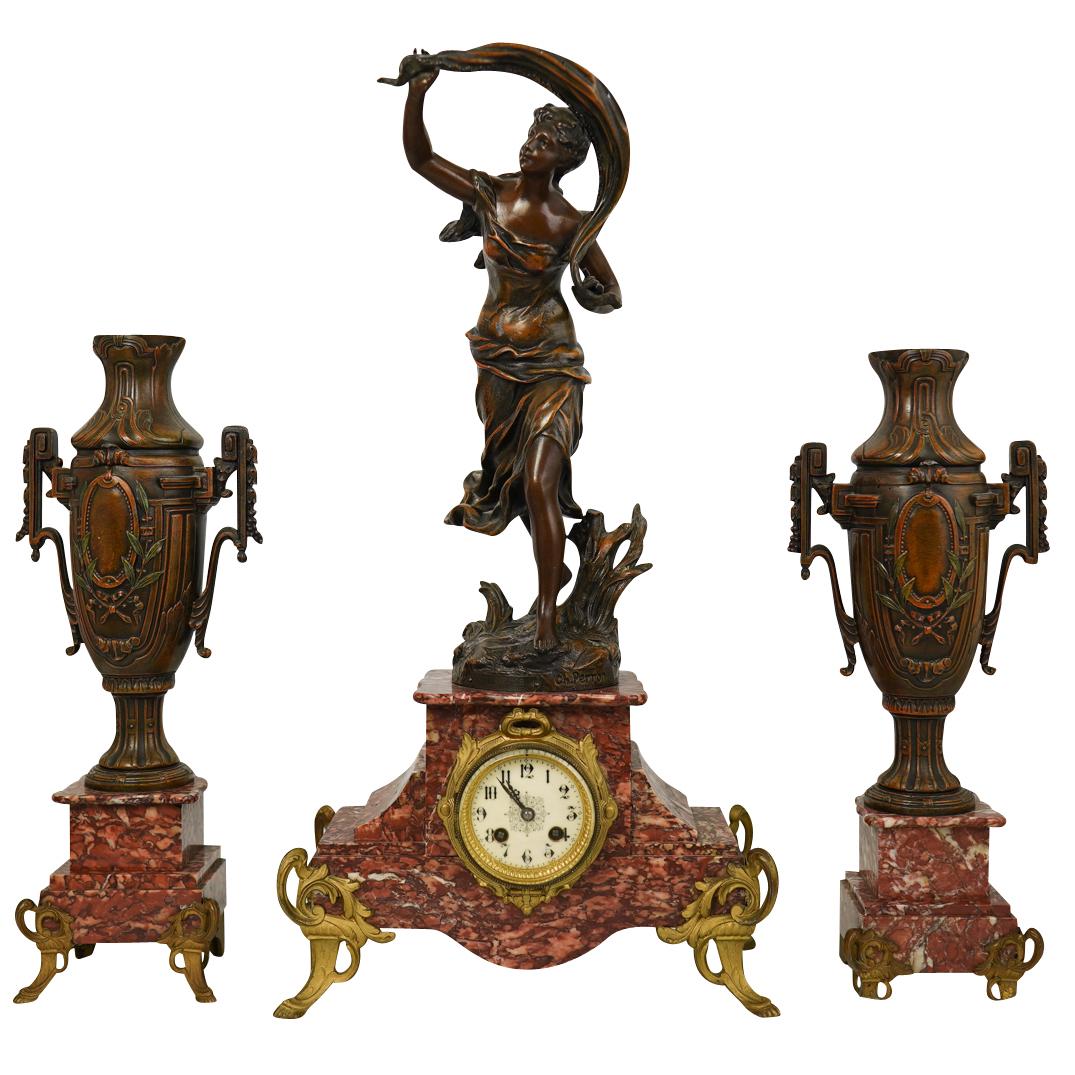 After Charles Theodore Perron French Garniture Set (1 of 11)