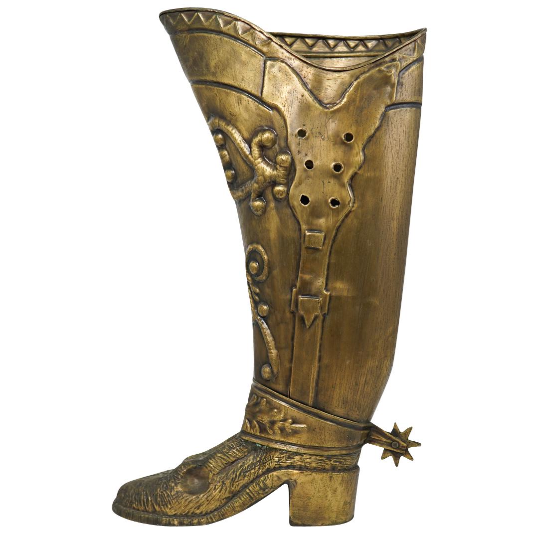 Brass Cowboy Boot Umbrella Holder (1 of 4)