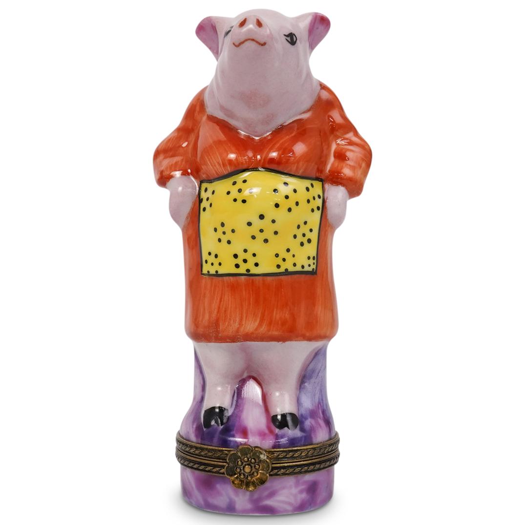 Limoges Pig Pill Box (1 of 4)
