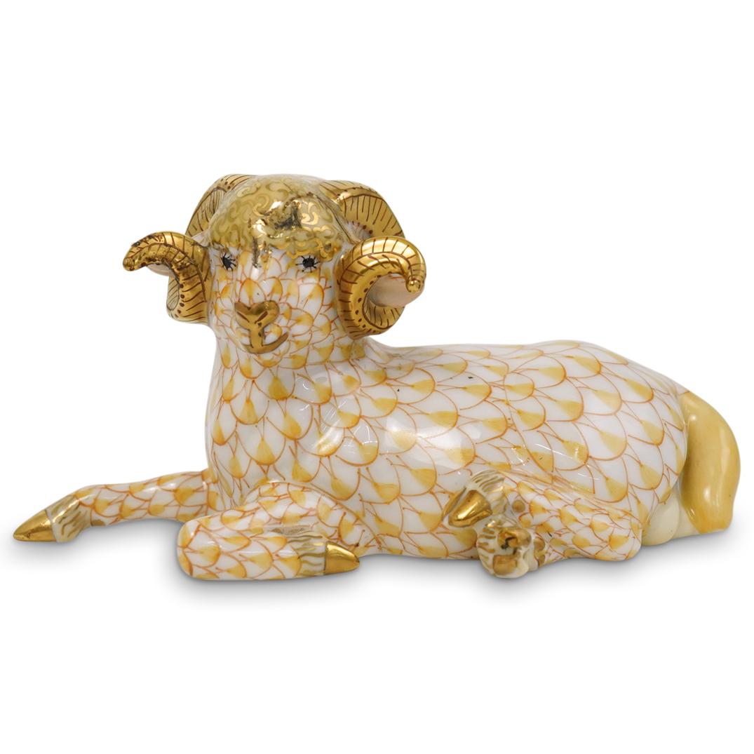 Herend Porcelain Fishnet Ram (1 of 3)