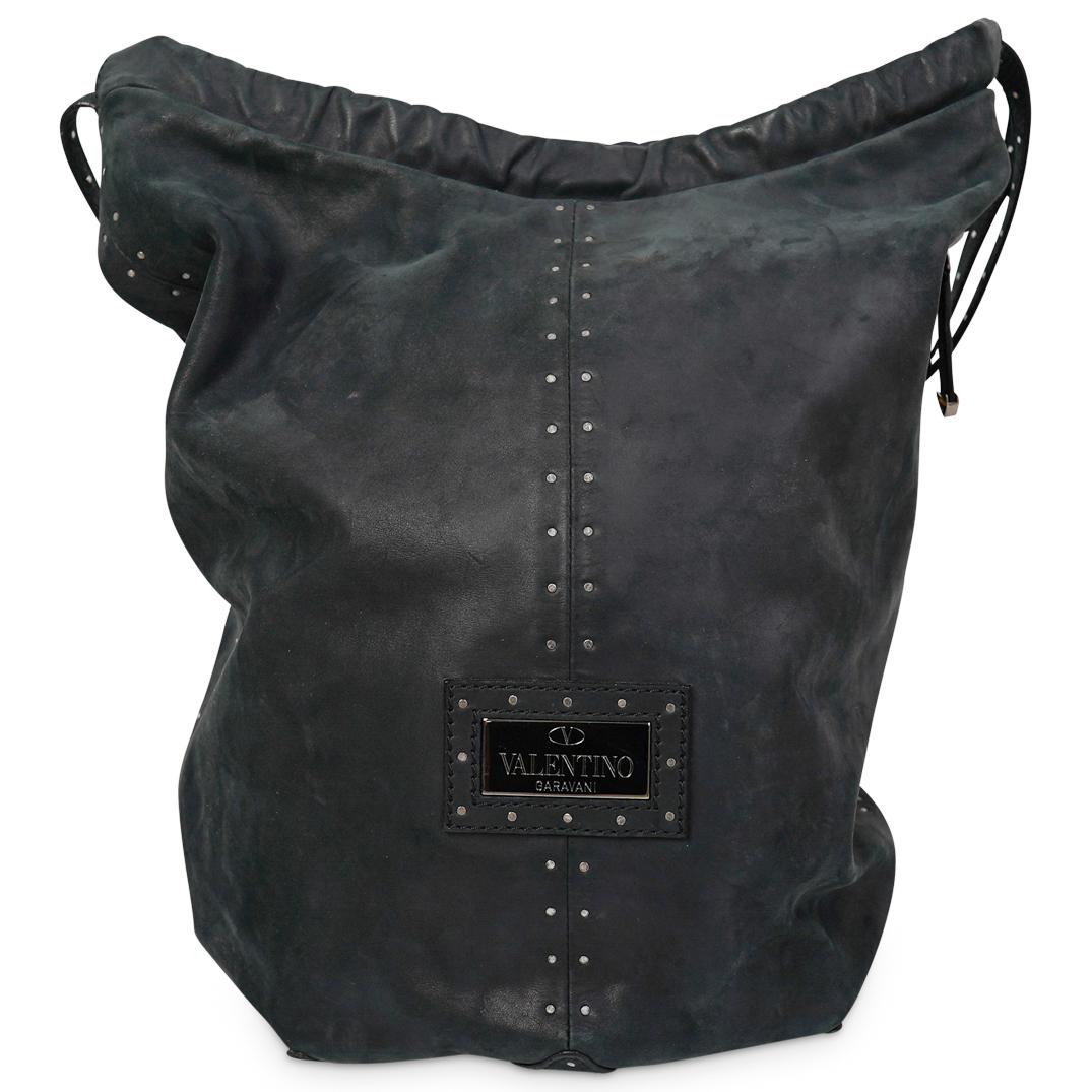 Valentino Garavani Black Suede Bucket Bag (1 of 5)