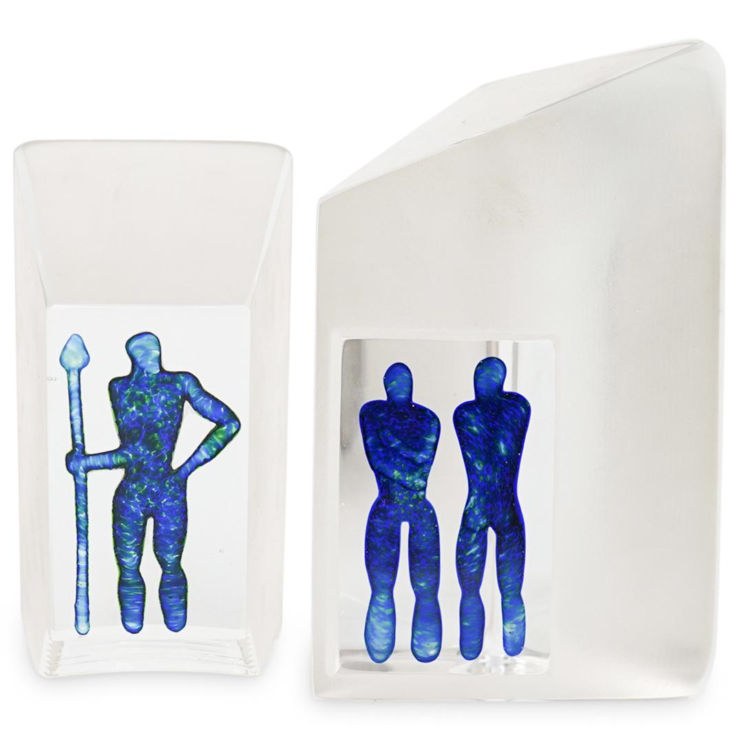 Pair of Kosta Boda Crystal Bookends (1 of 5)