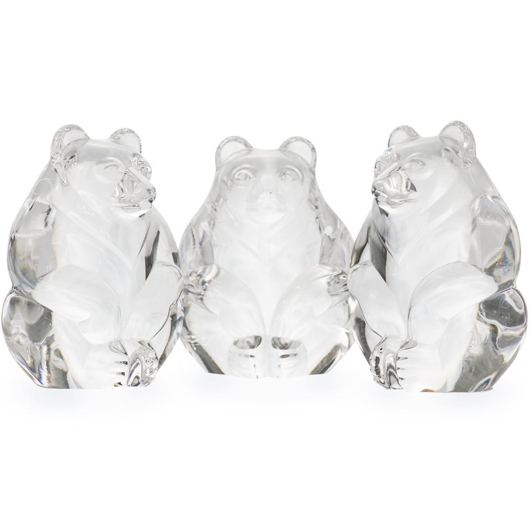 (3 Pc) Set of Steuben Crystal bear Figurines (1 of 5)
