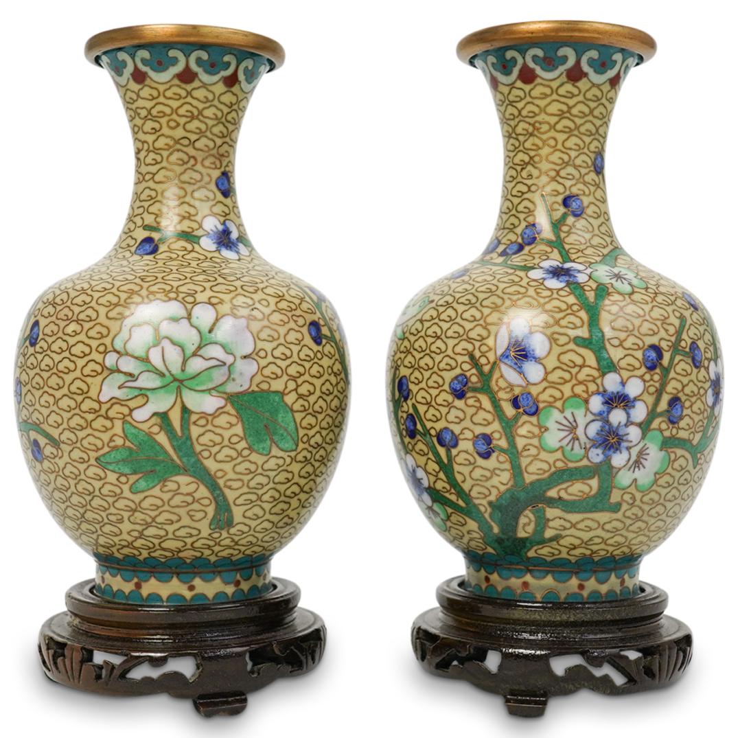 Pair Of Chinese Cloisonne Vases (1 of 4)