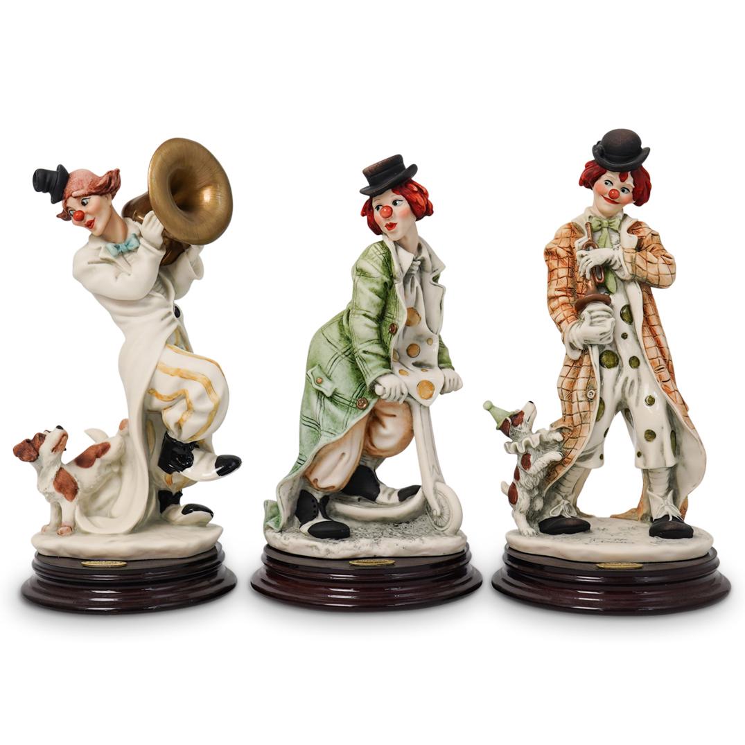 (3 Pc) Lot of Giuseppe Armani Porcelain Clown Statues (1 of 8)