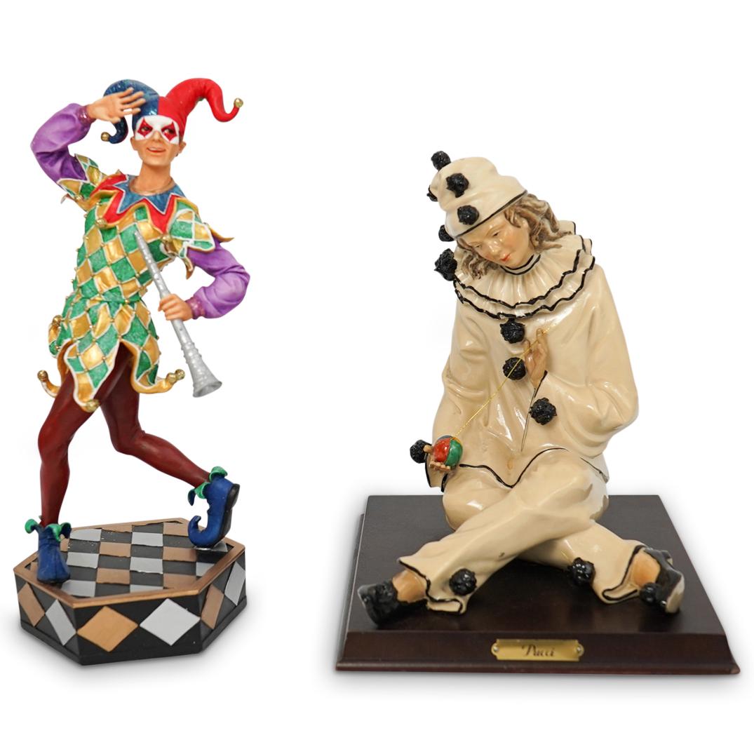 (2 Pc) Collection of Clown Statues (1 of 4)