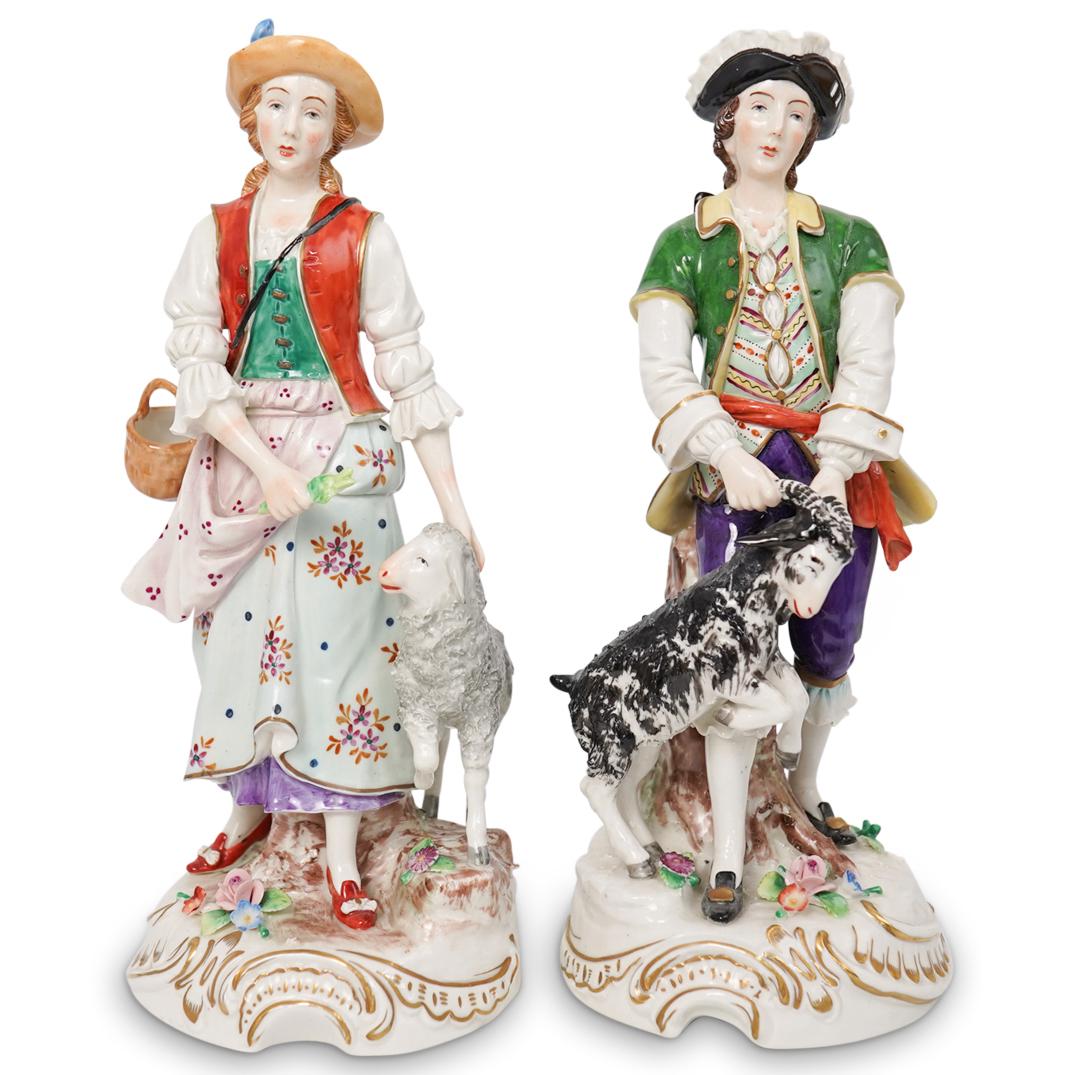 (2) Antique Sitzendorf Porcelain Figurines (1 of 7)