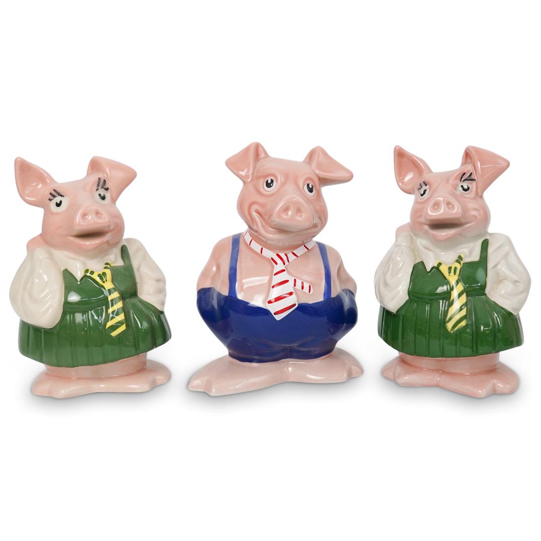 (3 Pc) Set of Wade Ceramic Piggy Banks (1 of 5)