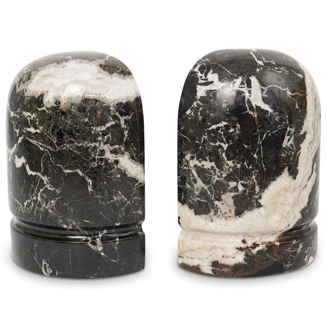 Black Veined Marble Bookends (1 of 4)