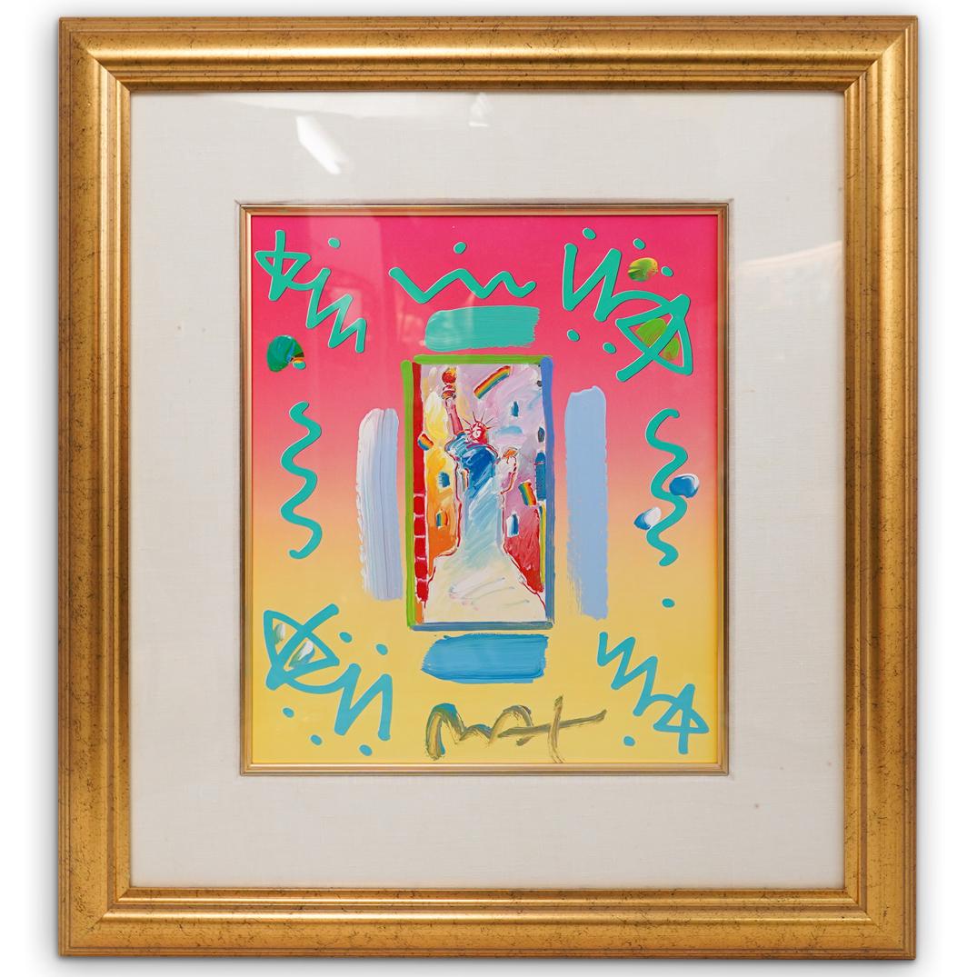 Peter Max (American b. 1937)" Statue Of Liberty" Mixed (1 of 3)