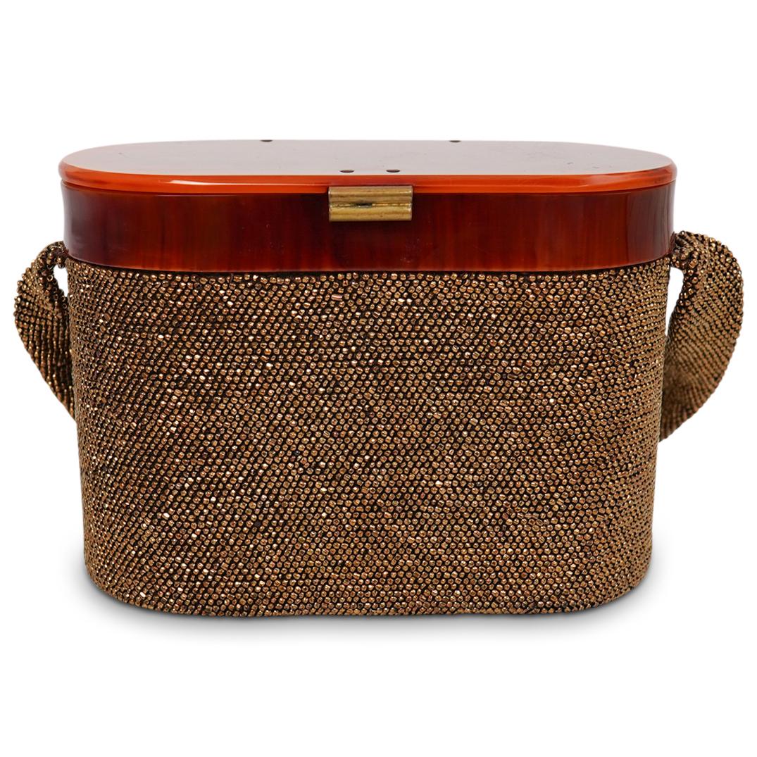 Vintage Chocolate Beaded Purse (1 of 4)