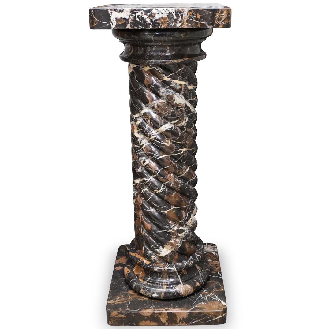 Portoro Veined Marble Pedestal (1 of 4)