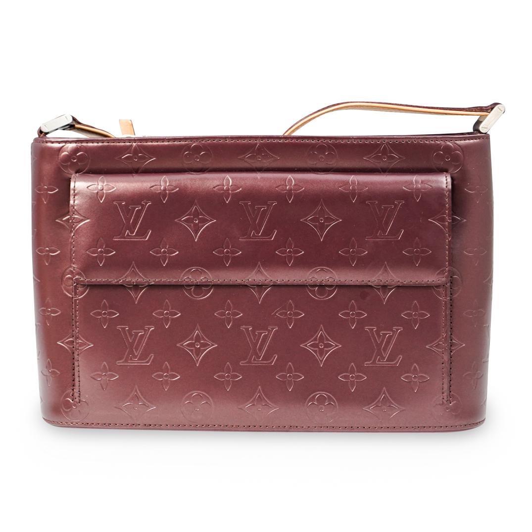 Louis Vuitton Burgundy Mat Vernis Bag (1 of 5)