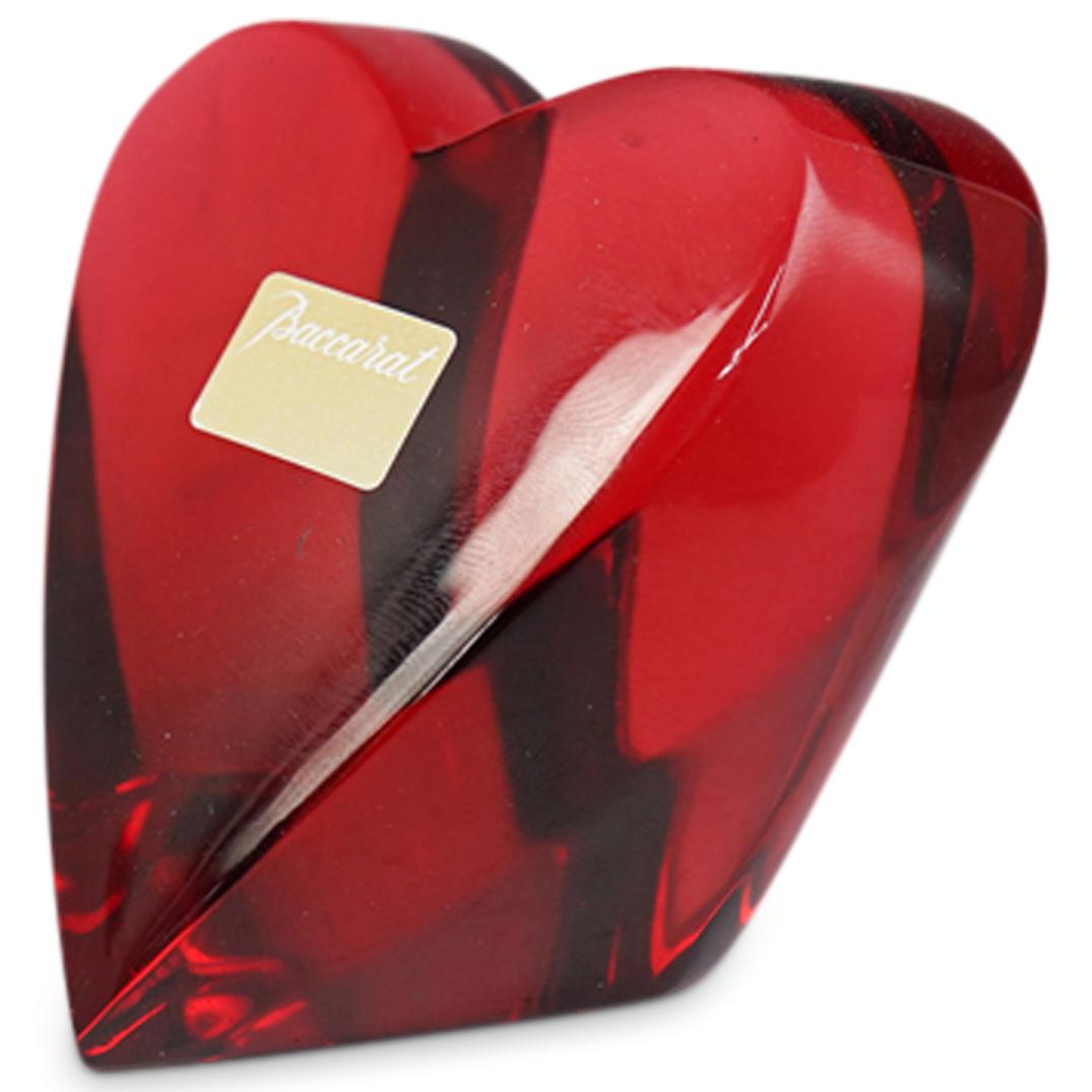 Baccarat Crystal Heart Paperweight (1 of 3)