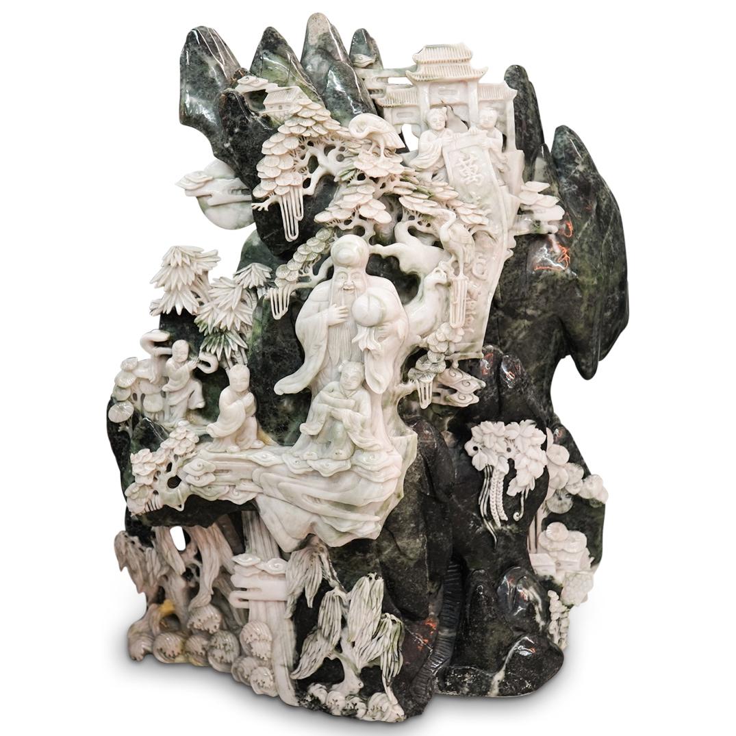 Large Carved Jade Boulder (1 of 5)