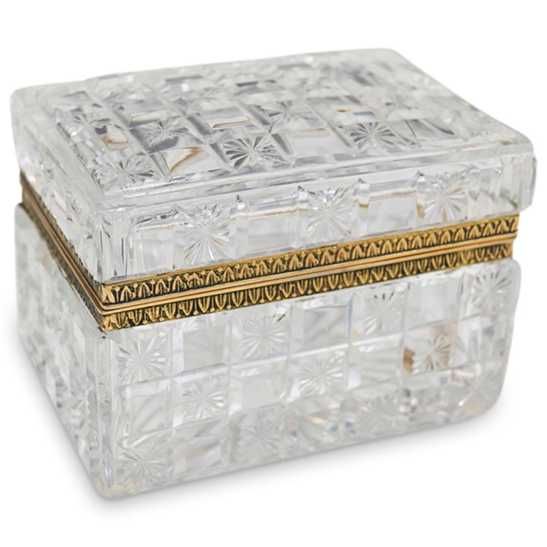 Cut Crystal and Gilt Bronze Lidded Box (1 of 4)