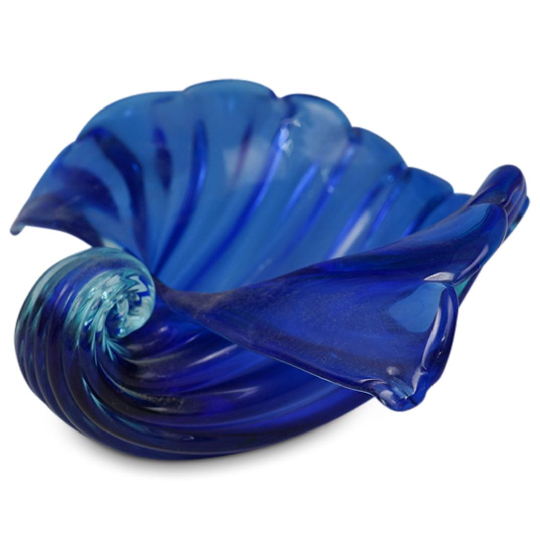 Archimede Seguso Glass Shell Bowl (1 of 6)