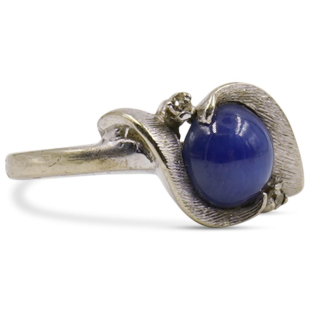 14K Star Sapphire and Diamond Ring (1 of 3)