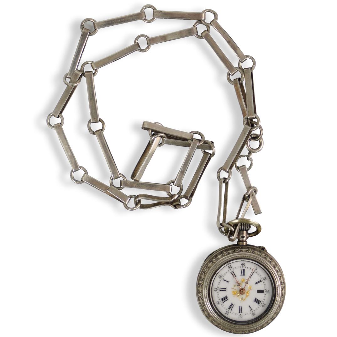 Antique 800 Silver Pocket Watch (1 of 6)