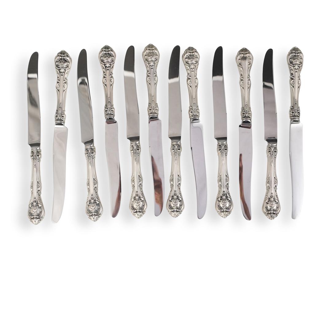 (12 Pc) Set of Sterling Silver Butter Knives (1 of 3)