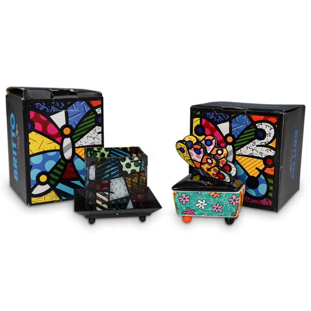 (2 Pc) Romero Britto Table Articles (1 of 5)