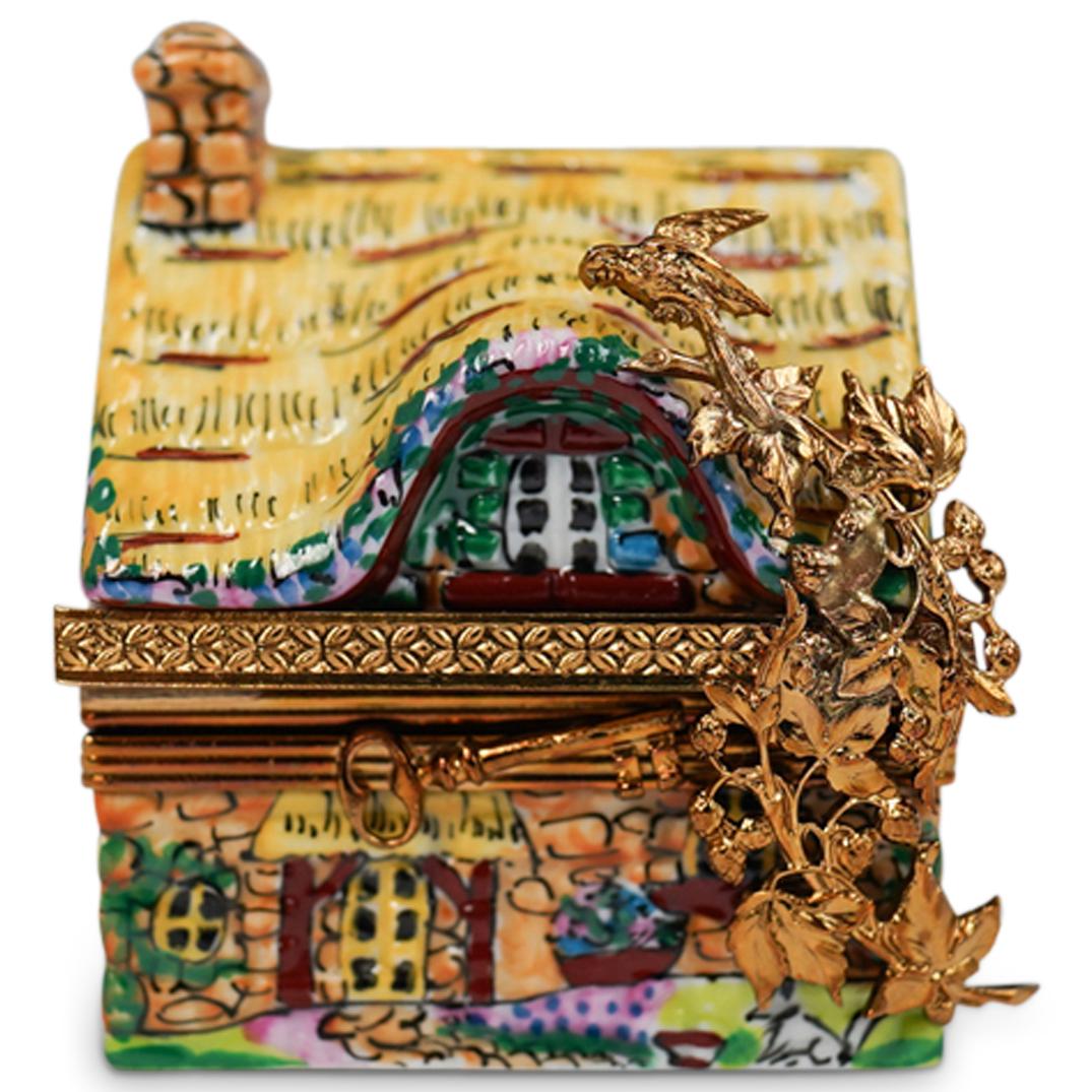 Limoges Porcelain House Pill Box (1 of 4)