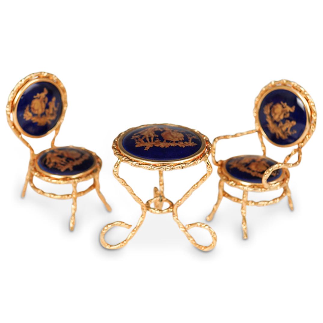 (3 Pcs) Limoges Porcelain and Bronze Miniatures (1 of 5)