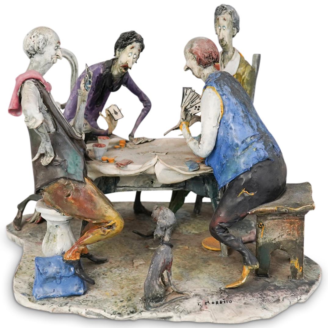 Toni Moretto (Italian 1929 - 2011) Signed Card Players (1 of 8)