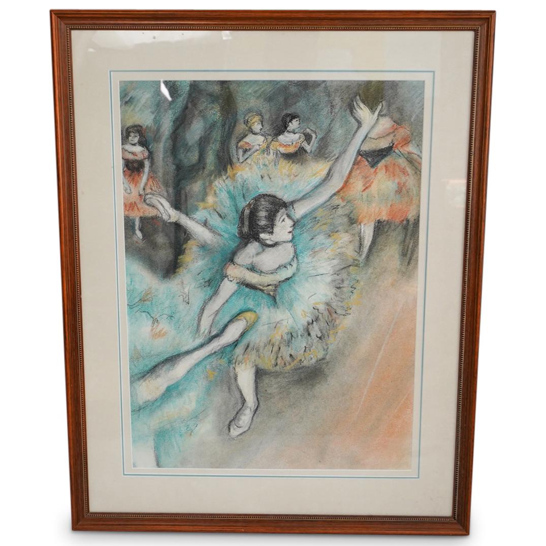 Edgar Degas (French, 1834-1917) "Swaying Dancer" Pastel (1 of 3)