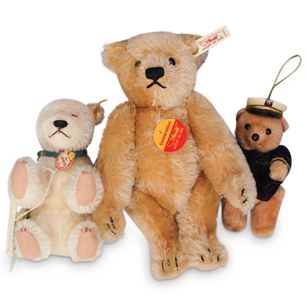 (3 Pc) Collection of Steiff Bears (1 of 5)