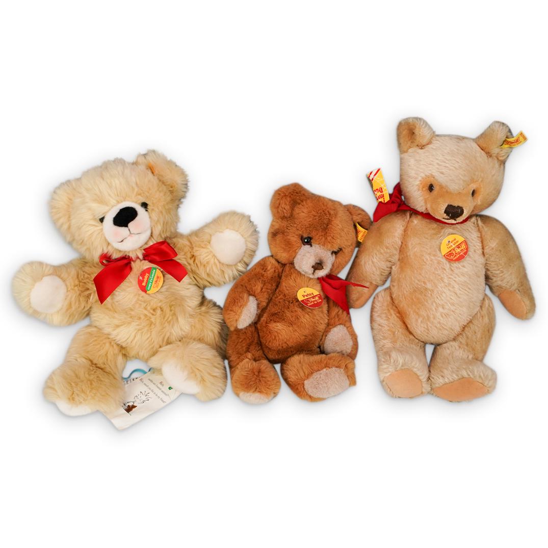 (3 Pc) Collection of Steiff Bears (1 of 7)