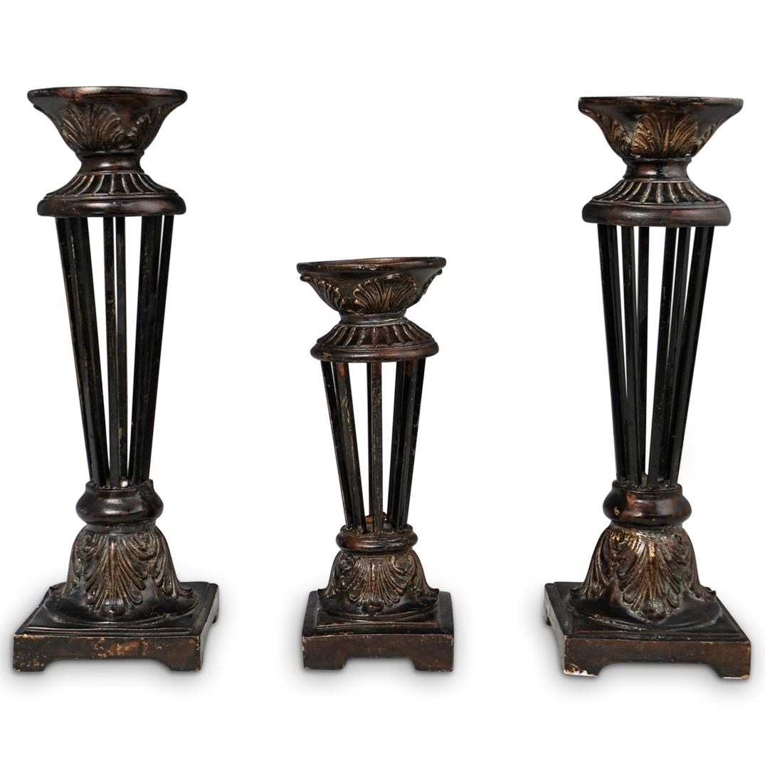 Set Of Three Candle Holders (1 of 4)