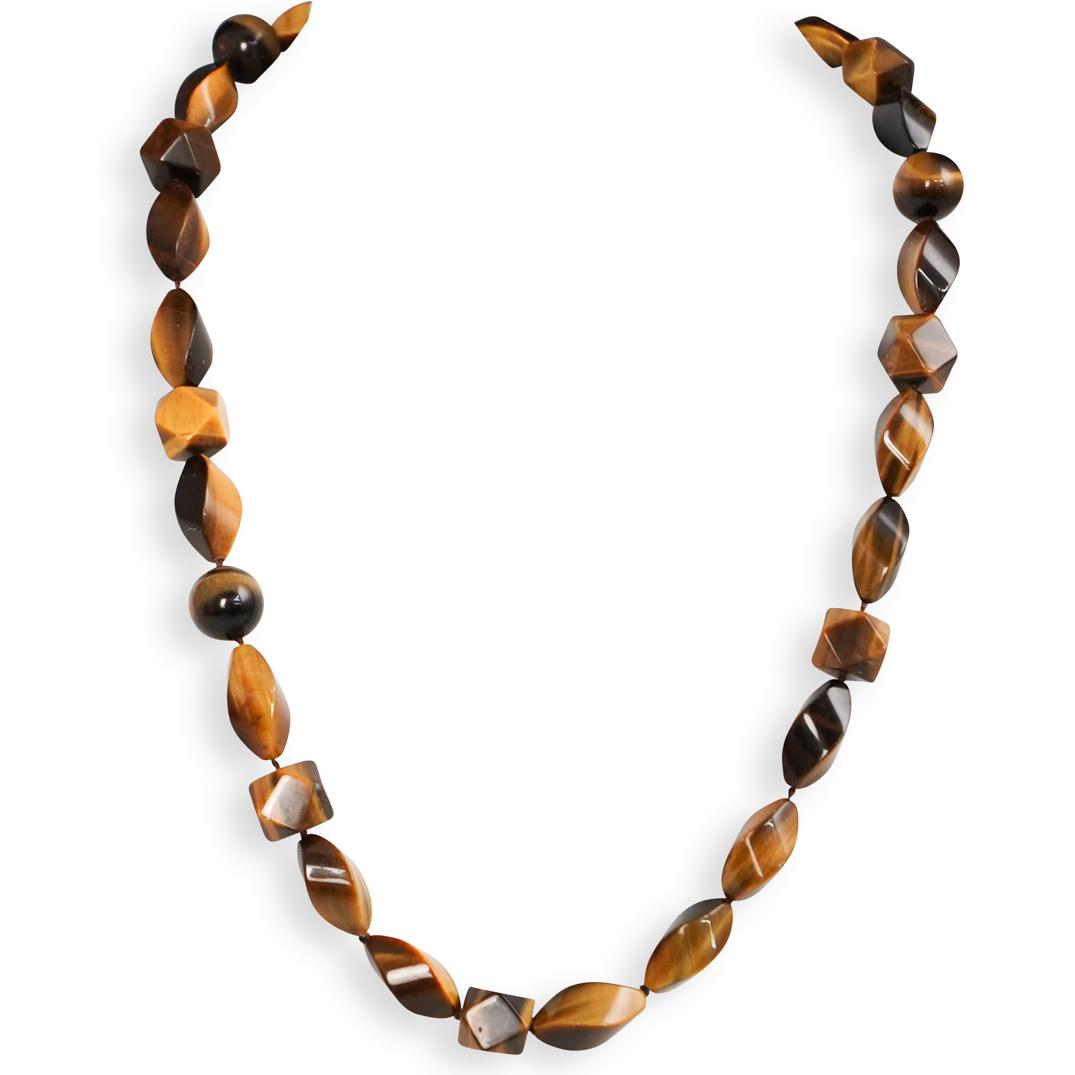 Tiger Eye Beaded Necklace (1 of 2)