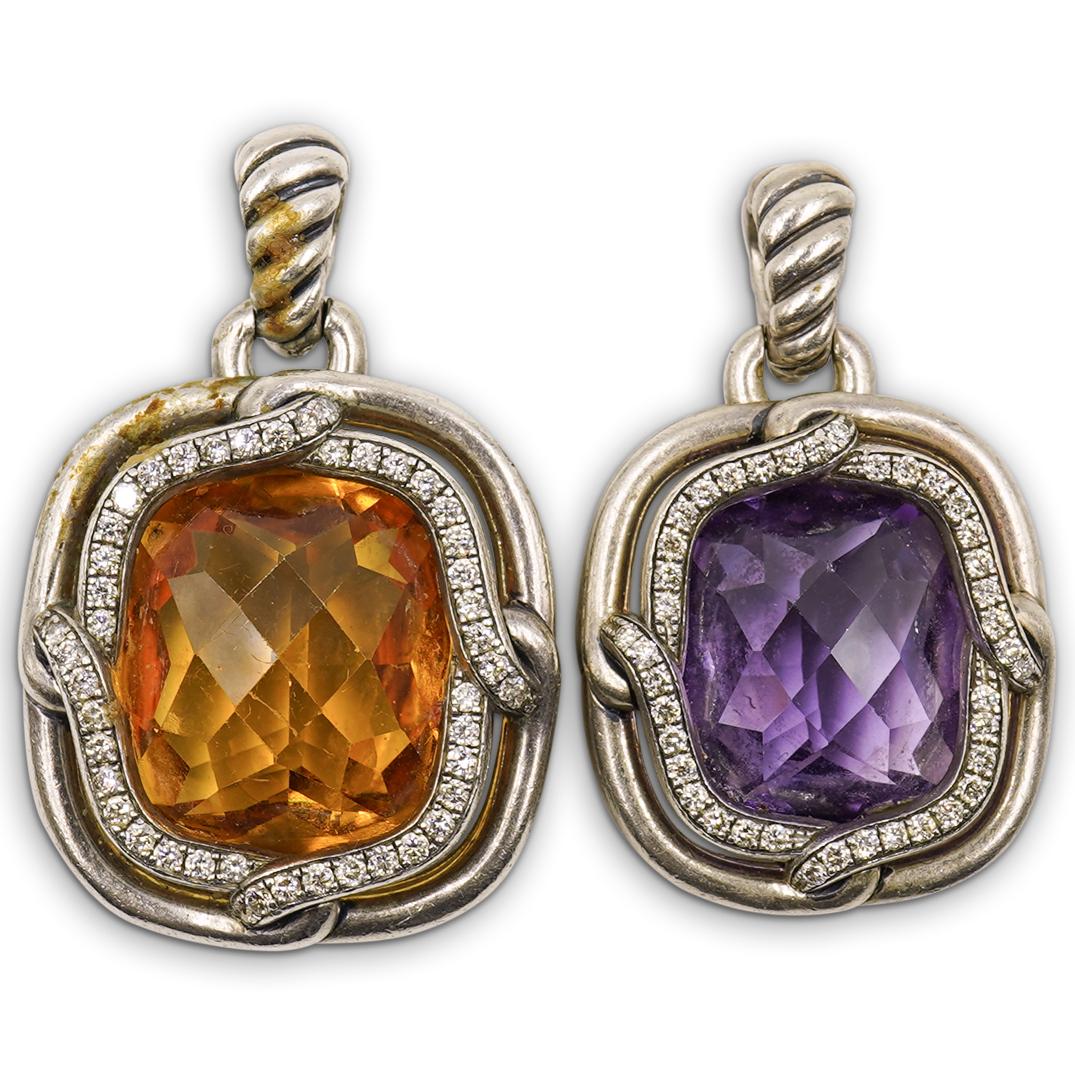 (2 Pc) David Yurman Sterling and Semi Precious Stone (1 of 4)
