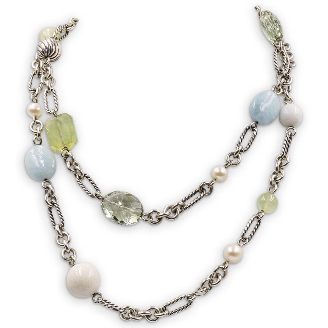 David Yurman Sterling and Semi Precious Stone Necklace (1 of 6)