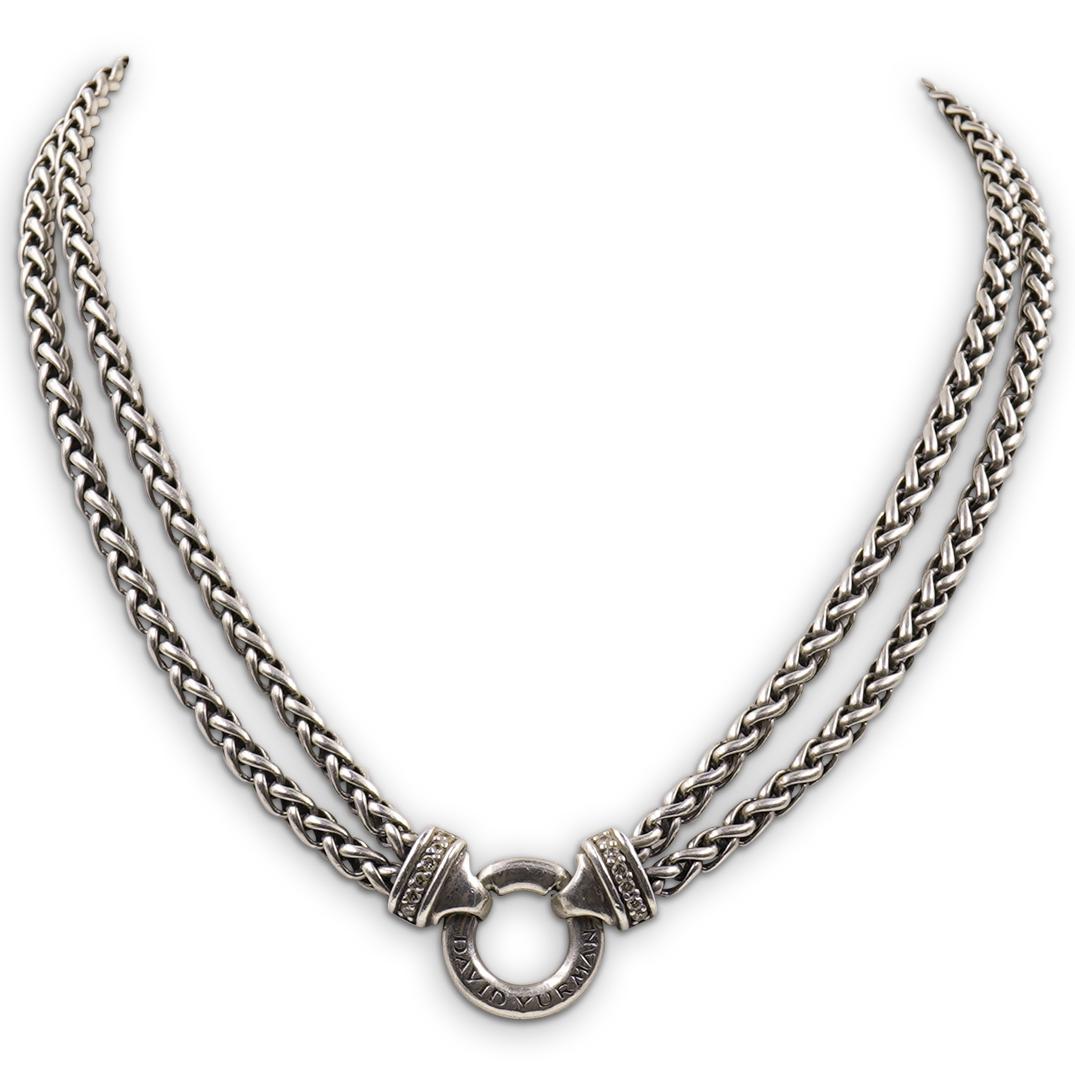 David Yurman Diamond and Sterling Necklace (1 of 4)