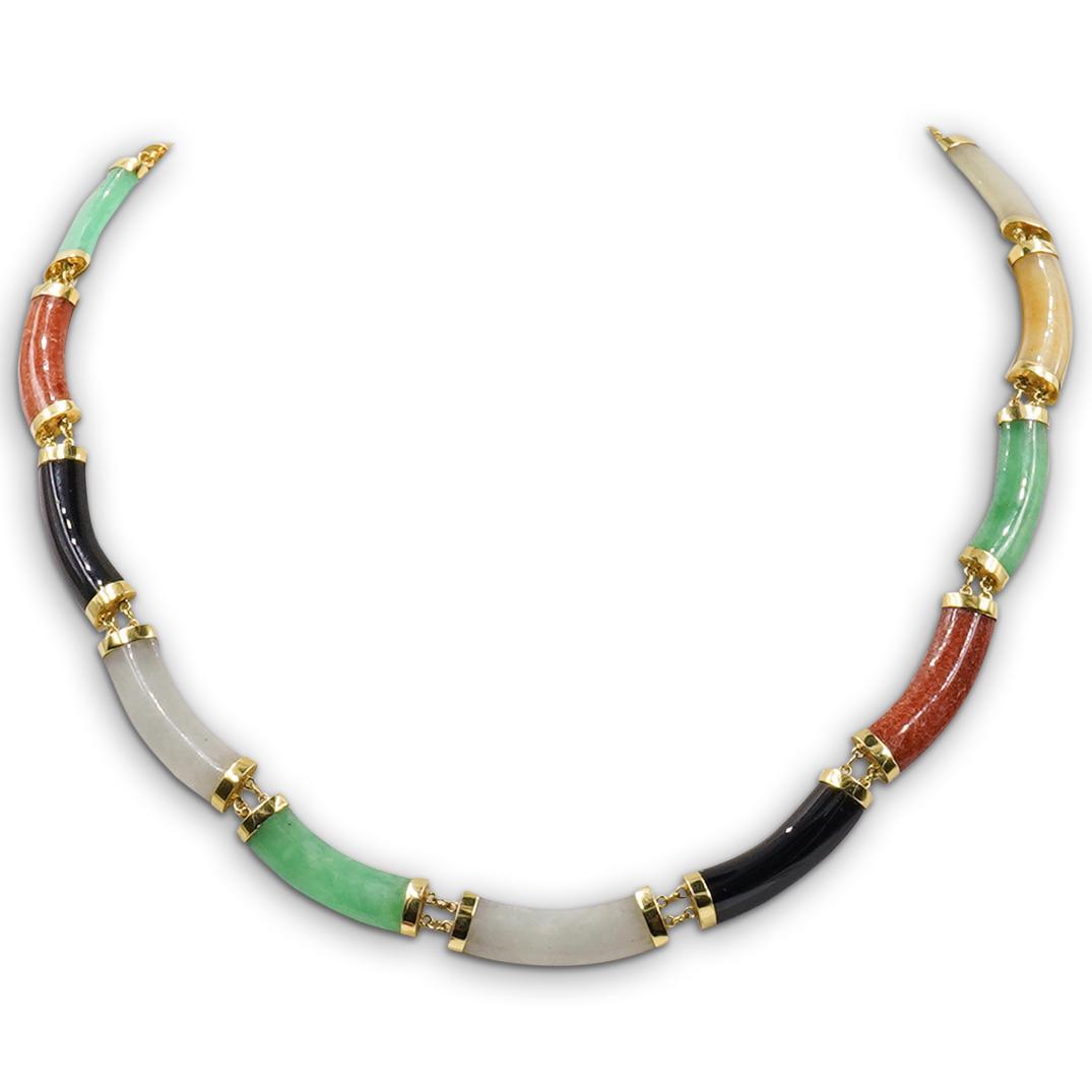 14k Gold and Semi Precious Stone Necklace (1 of 3)