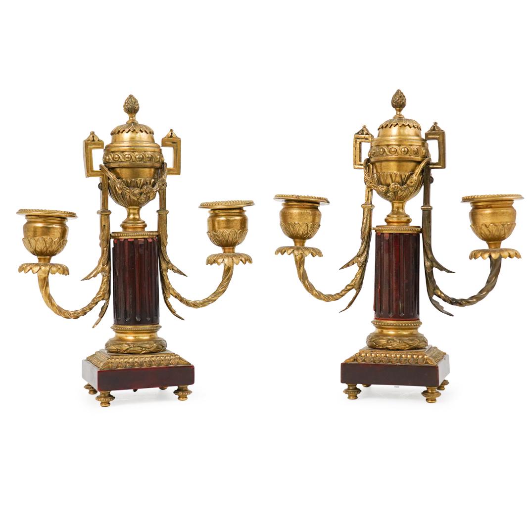 Pair Of French Regency Bronze Candle Holders (1 of 6)